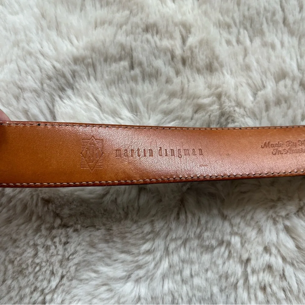 Martin Dingman Belt Lizard Grained Italian Calfskin Handmade US 021620 Sz 44